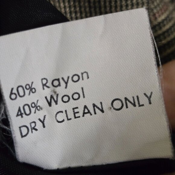 Rafaella Vintage Wool Blend Brown Plaid Blazer Dark Academia Size 10 - Picture 7 of 7